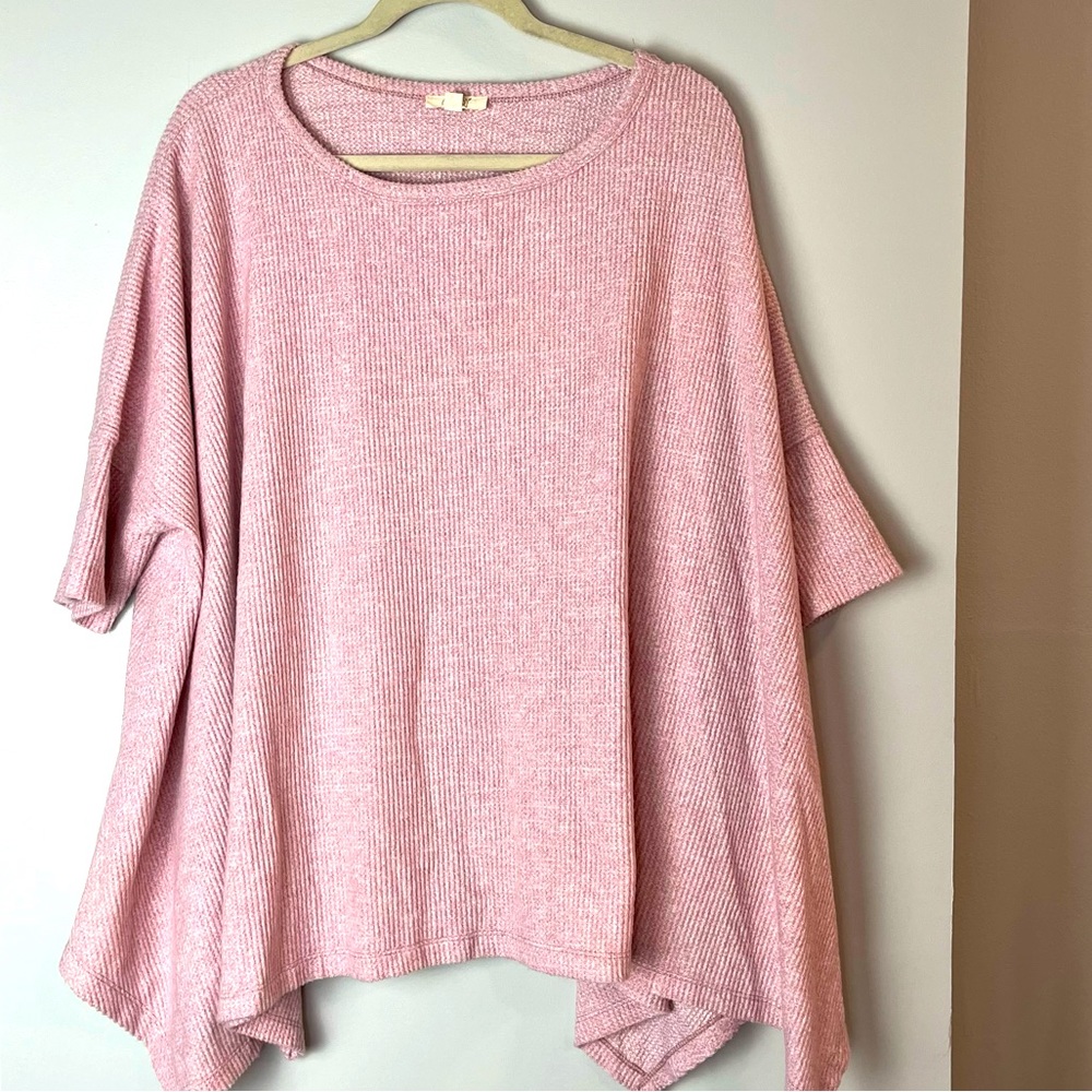 Oddy Pink Short Sleeves Knit Top